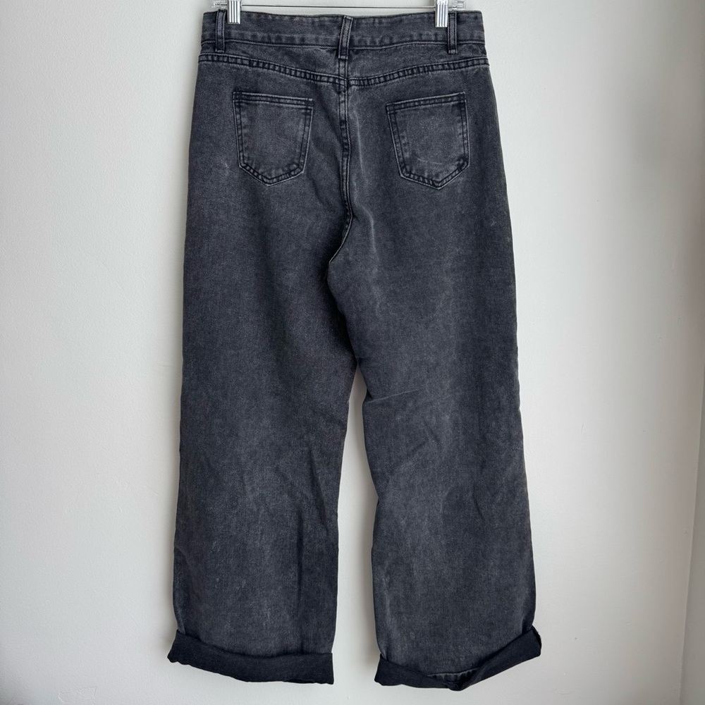 Distressed Black Denim Painters Jeans - Picture 5 of 14
